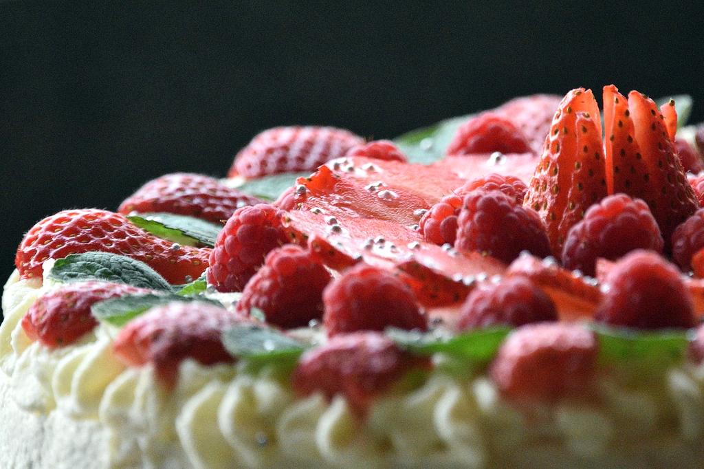 Elegant celebration cake with decorations